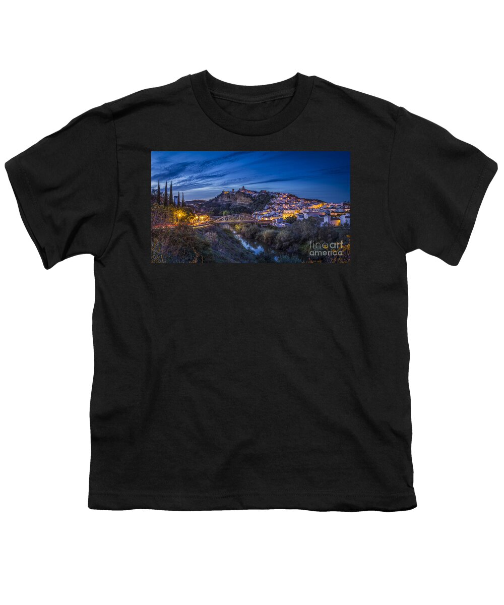 Andalucia Youth T-Shirt featuring the photograph Arcos de la Frontera Panorama Cadiz Spain by Pablo Avanzini