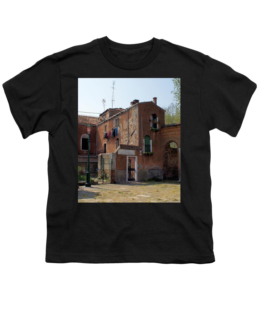 Washing Youth T-Shirt featuring the photograph Back street scene by Ron Harpham