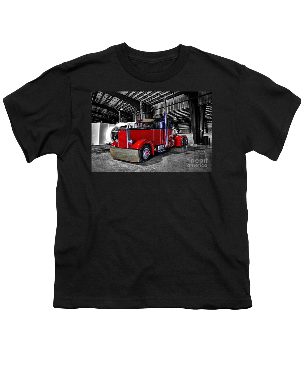 Trucks Youth T-Shirt featuring the photograph B.C. Big Rig Weekend-Needle Nose Pete CATR5035A-14 by Randy Harris