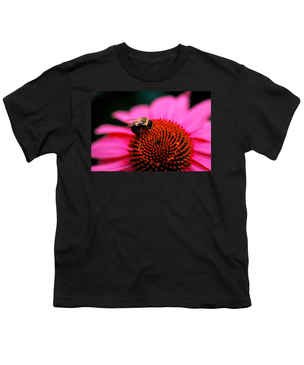 Floral Youth T-Shirt featuring the photograph Bee on flower by Matt Swinden