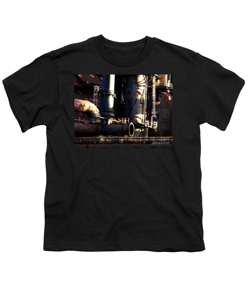 Bethlehem Steel Youth T-Shirt featuring the photograph Bethlehem Steel - Horizontal - Heavy Metal by Jacqueline M Lewis