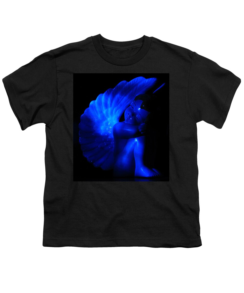 Angel Youth T-Shirt featuring the photograph Blue Angel by Shane Bechler