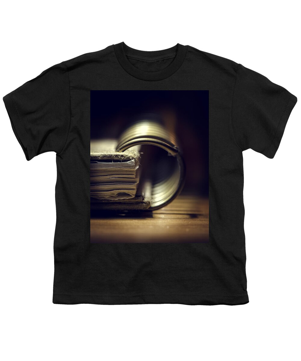 Dof Youth T-Shirt featuring the photograph Book Of Secrets by Sandra Parlow