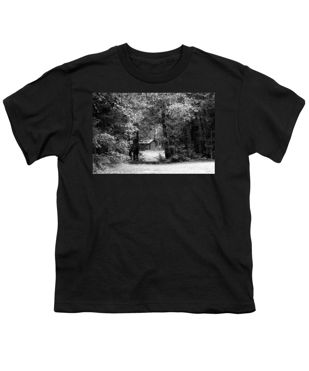 Scenic Youth T-Shirt featuring the photograph Cabin in the Woods by Kim Galluzzo