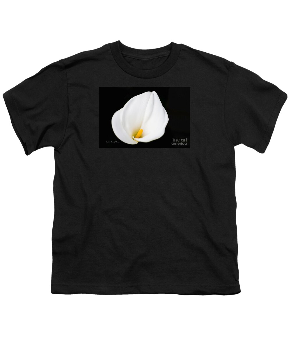 Calla Lily Youth T-Shirt featuring the photograph Calla Lily Flower Face by Richard J Thompson 