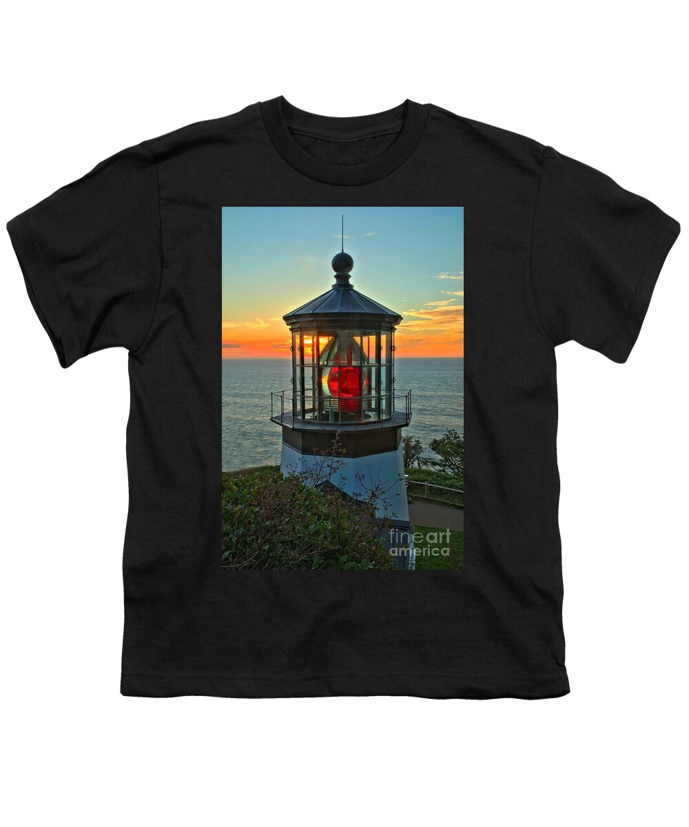 Cape Meares Youth T-Shirt featuring the photograph Cape Meares Light Portrait by Adam Jewell