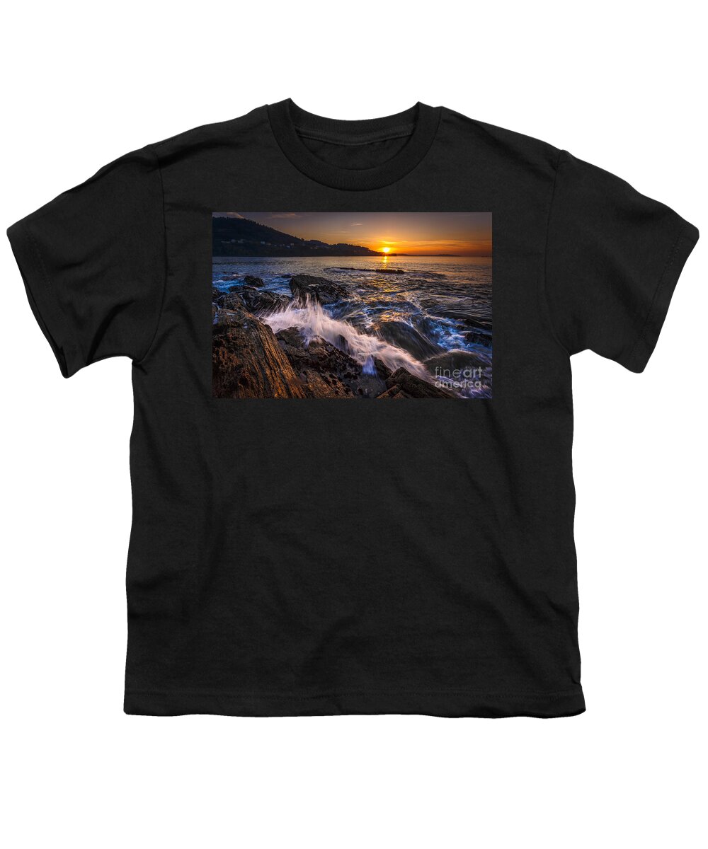 Ares Youth T-Shirt featuring the photograph Chamoso Point in Ares Estuary Galicia Spain by Pablo Avanzini