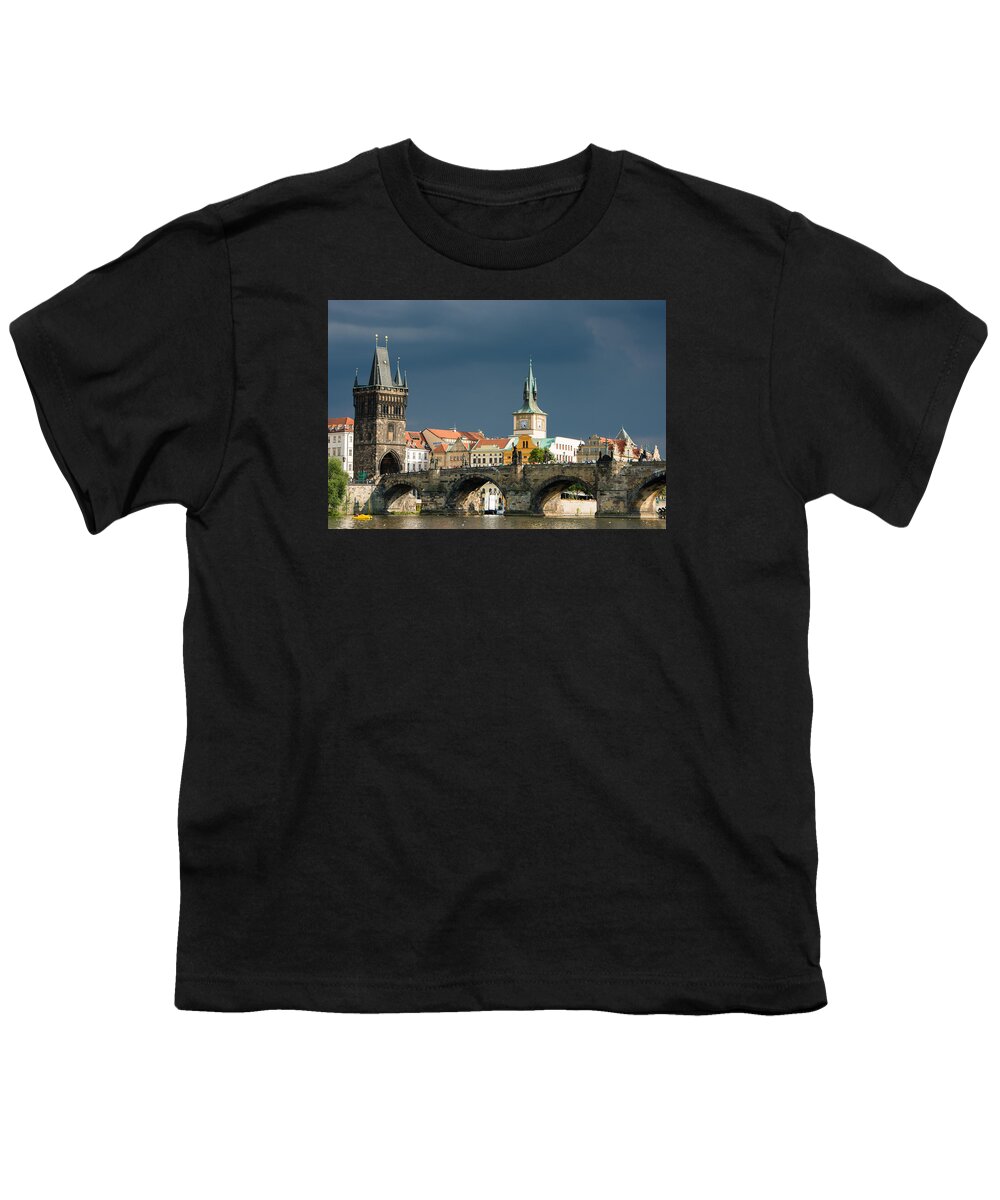 Charles Brigde Youth T-Shirt featuring the photograph Charles Bridge Prague by Matthias Hauser