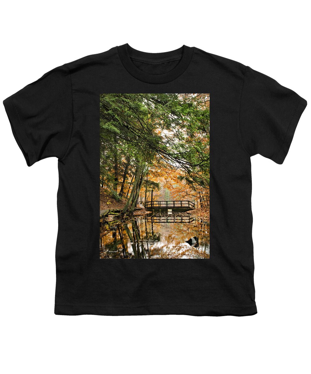 Autumn Youth T-Shirt featuring the photograph Chenango Valley State Park by Christina Rollo