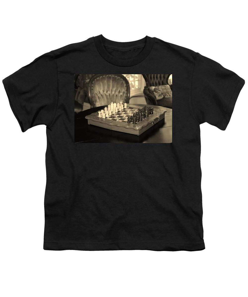 Games Youth T-Shirt featuring the photograph Chess Game by Cynthia Guinn