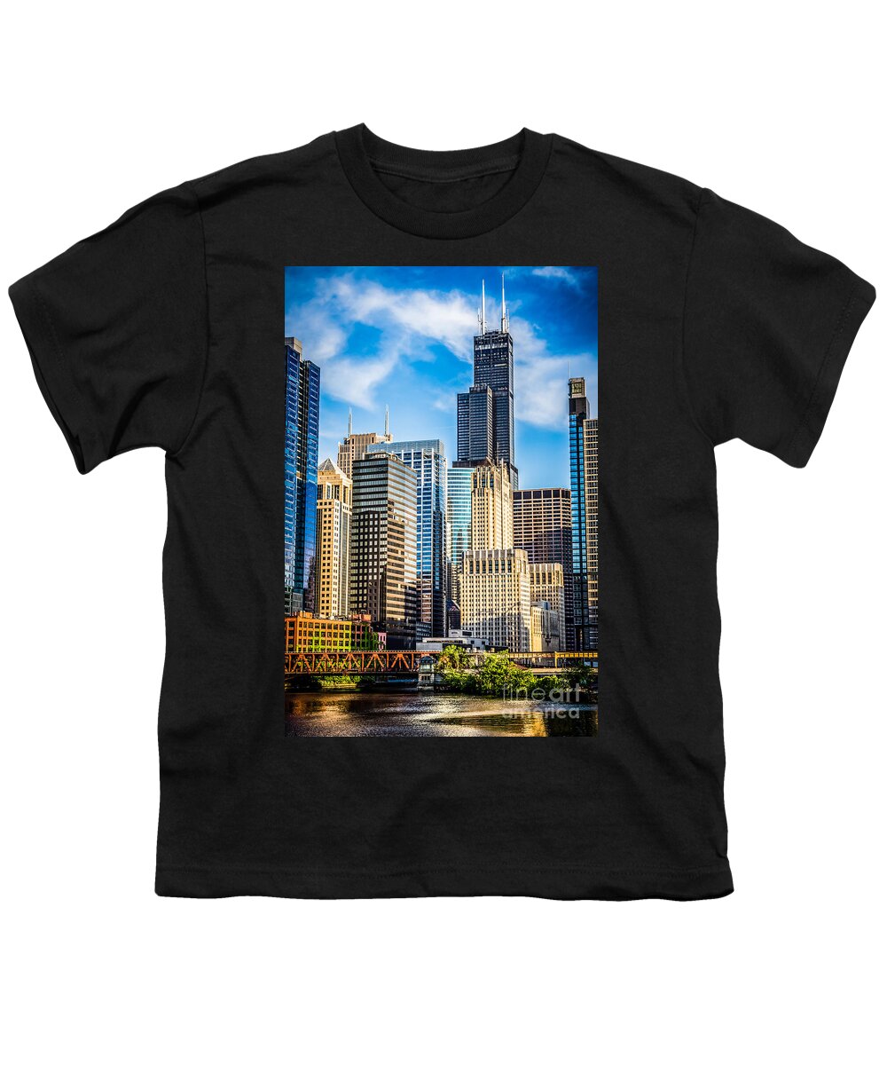 America Youth T-Shirt featuring the photograph Chicago High Resolution Picture by Paul Velgos
