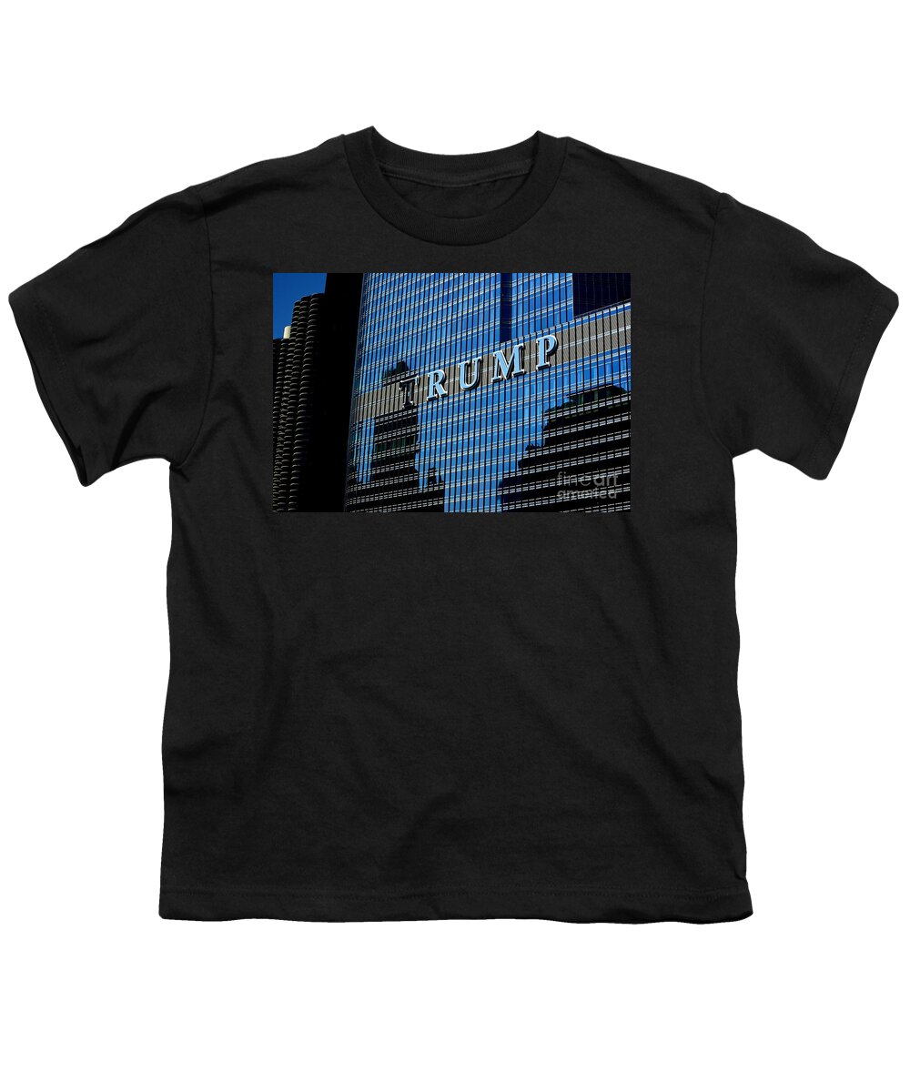 Chicago Youth T-Shirt featuring the photograph Chicago Trump by Frank J Casella