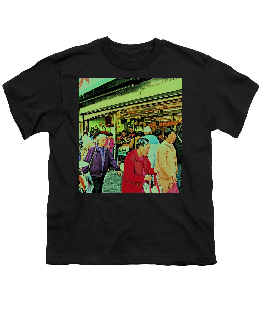 China Town Youth T-Shirt featuring the photograph Chinatown Market Place by Joseph Coulombe