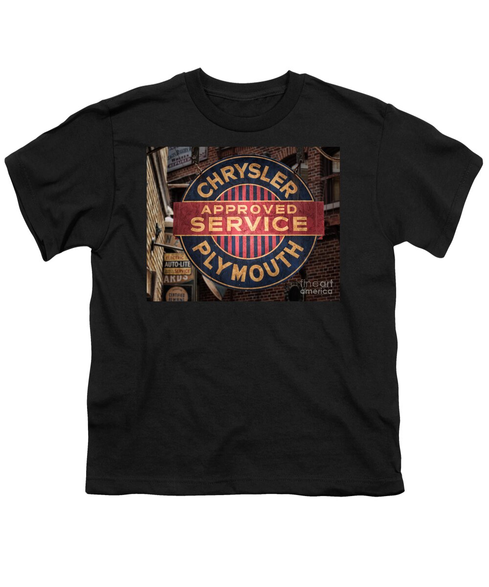 Vintage Youth T-Shirt featuring the photograph Chrysler Approved Service by Jarrod Erbe