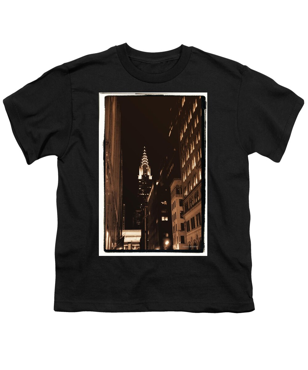 New York Youth T-Shirt featuring the photograph Chrysler Building by Donna Blackhall