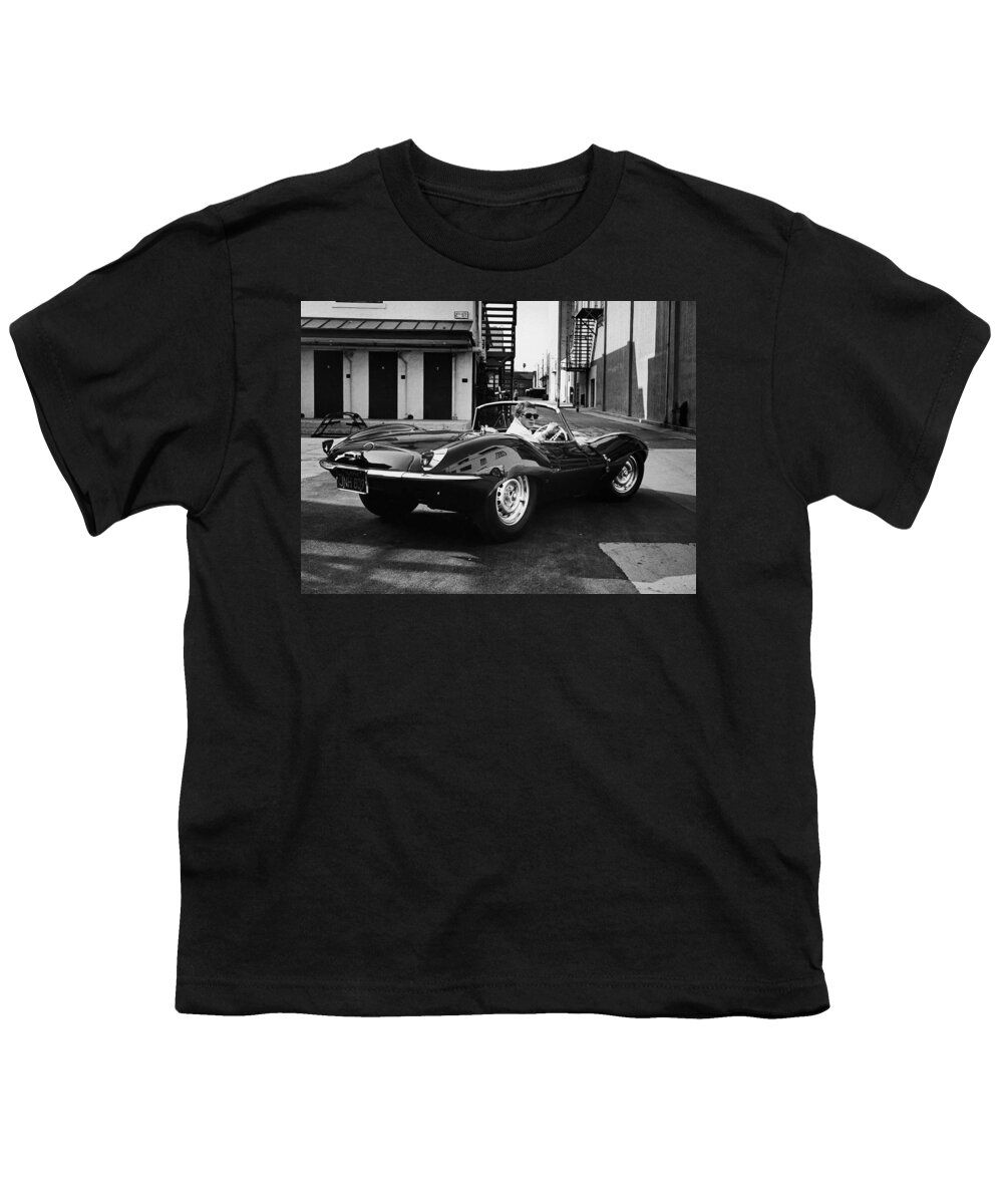 Movie Star Youth T-Shirt featuring the digital art Classic Steve McQueen Photo by Georgia Clare