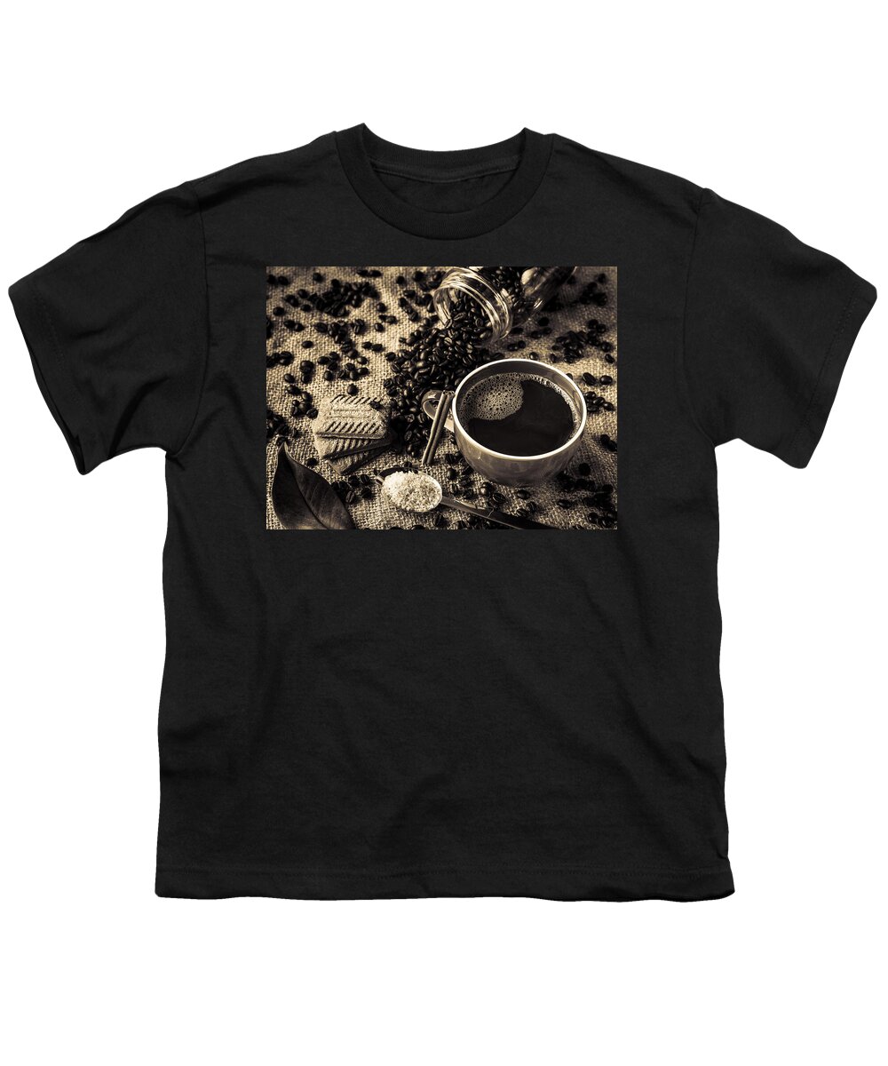Rustic Youth T-Shirt featuring the photograph Coffee V by Marco Oliveira