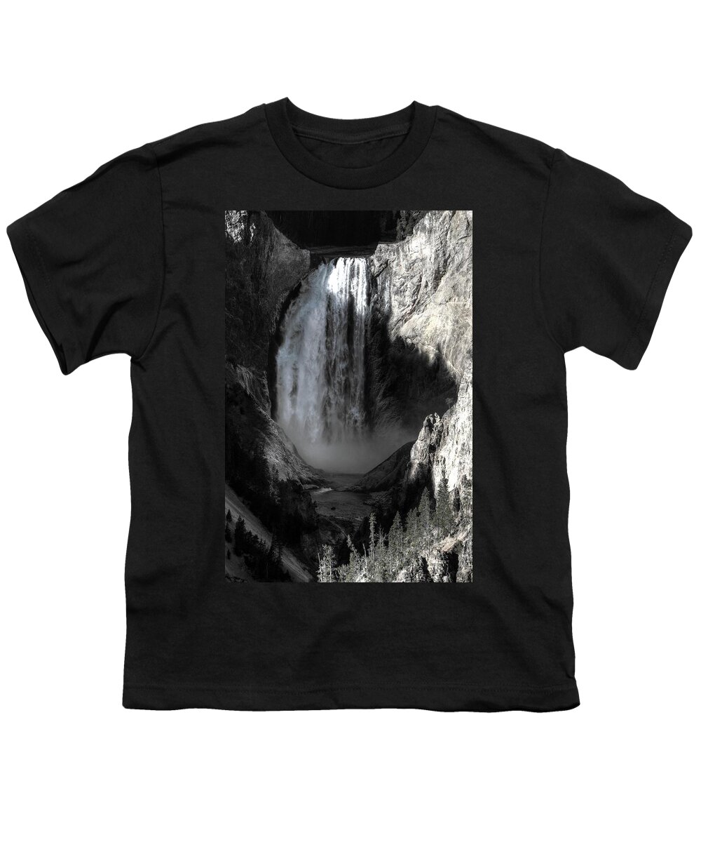 Cascade Youth T-Shirt featuring the photograph Cold Cascade by David Andersen