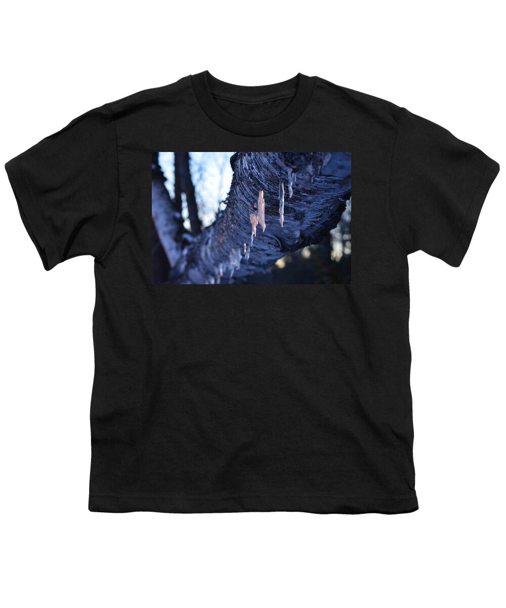 Ice Youth T-Shirt featuring the photograph Colored Icicle by James Petersen