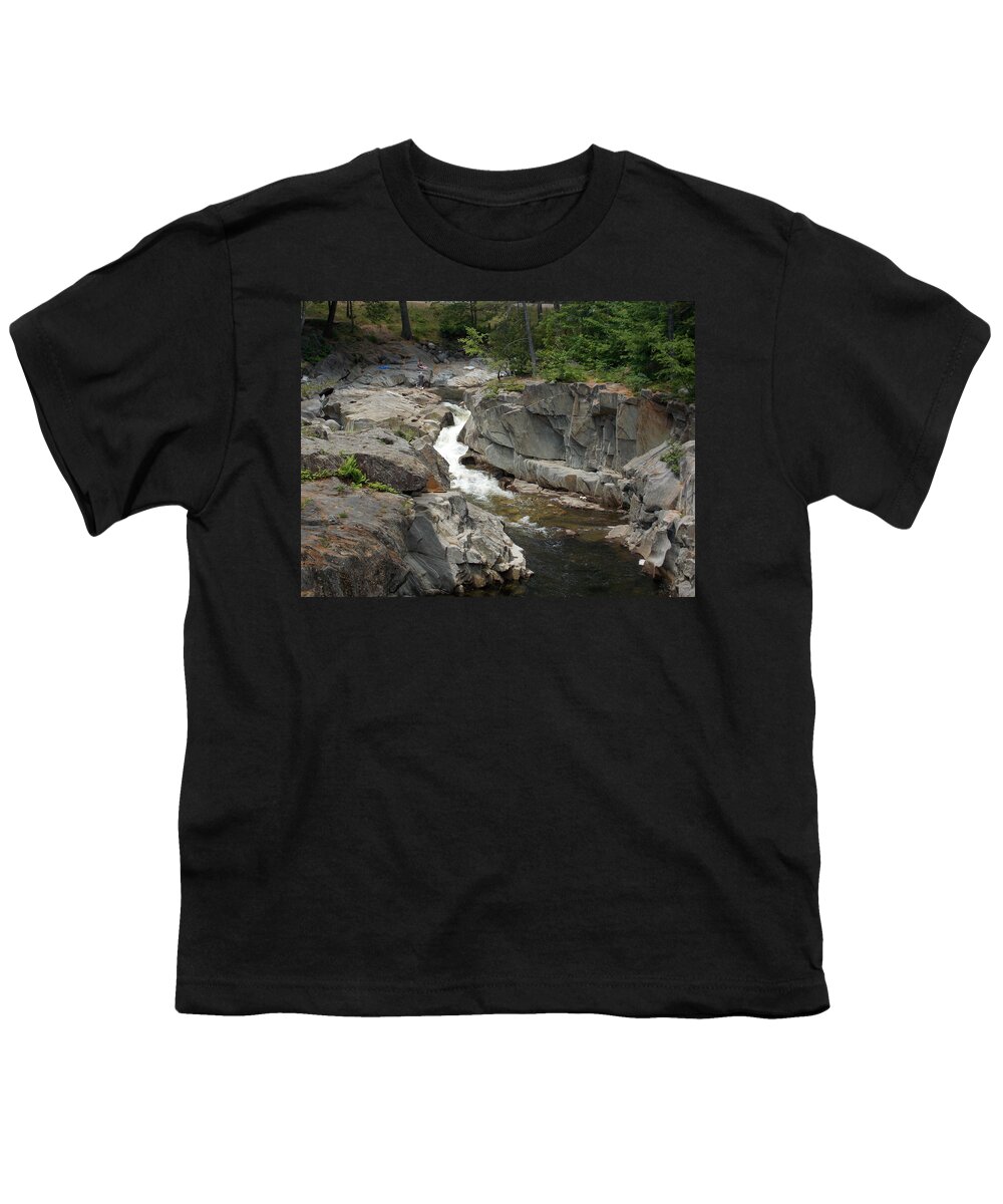 Waterfalls Youth T-Shirt featuring the photograph Coos Canyon in Maine by Catherine Gagne