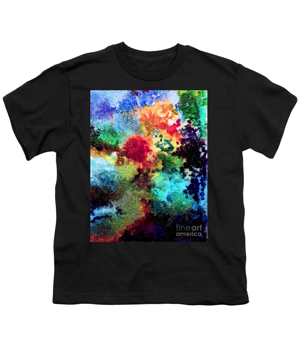 Coral Reef Youth T-Shirt featuring the painting Coral Reef Impression 11 by Hazel Holland