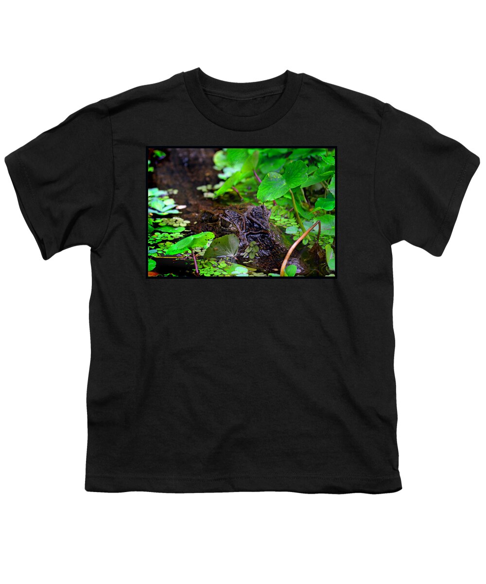 Reptile Youth T-Shirt featuring the photograph Crocodilian Hunter by Gary Keesler