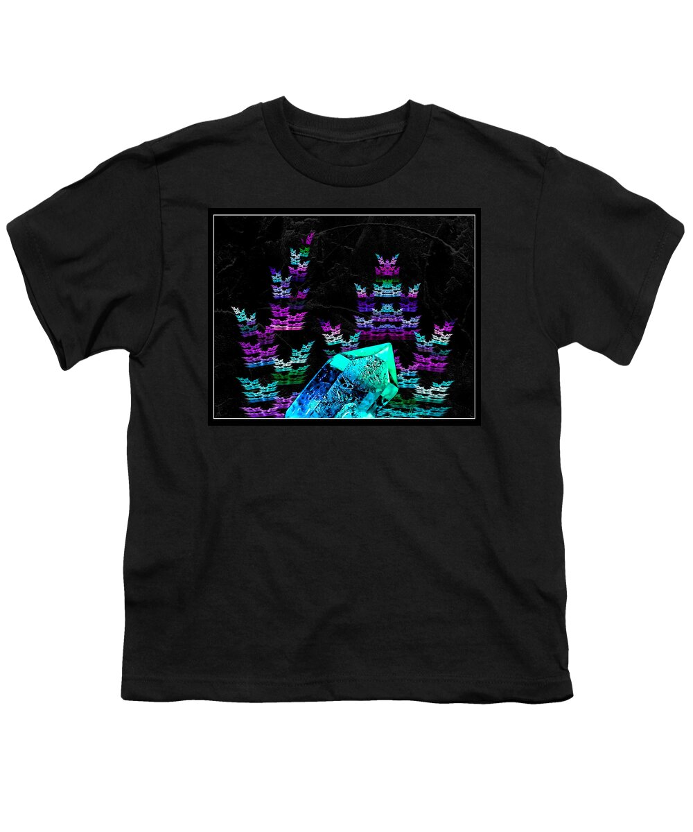 Blue Fractal Youth T-Shirt featuring the photograph Crystalize by Sylvia Thornton