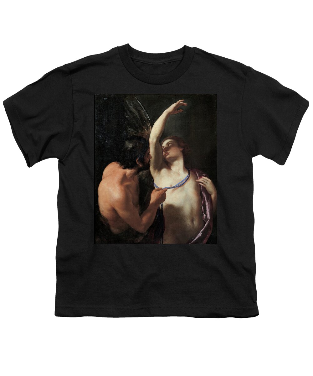 Andrea Sacchi Youth T-Shirt featuring the painting Daedalus and Icarus by Andrea Sacchi
