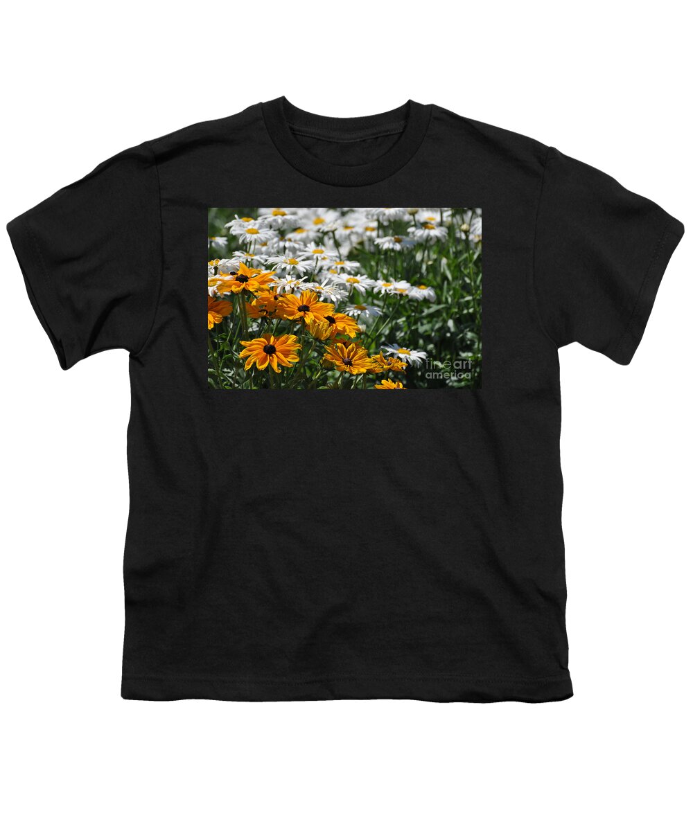 Flora Youth T-Shirt featuring the photograph Daisy Fields by Bianca Nadeau