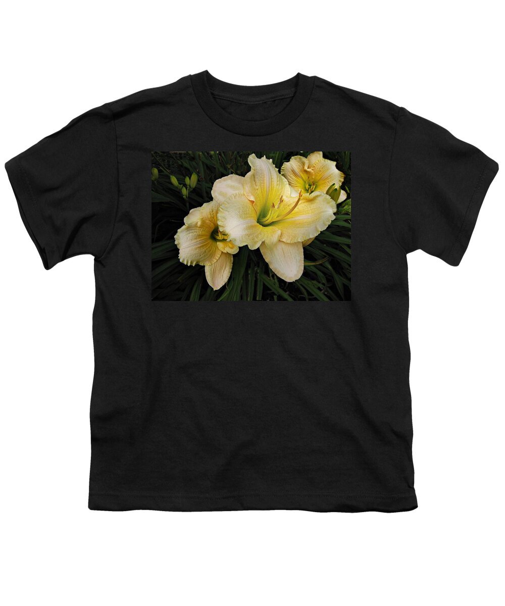 Day Lilies Youth T-Shirt featuring the photograph Day lilies a short life by David Dehner