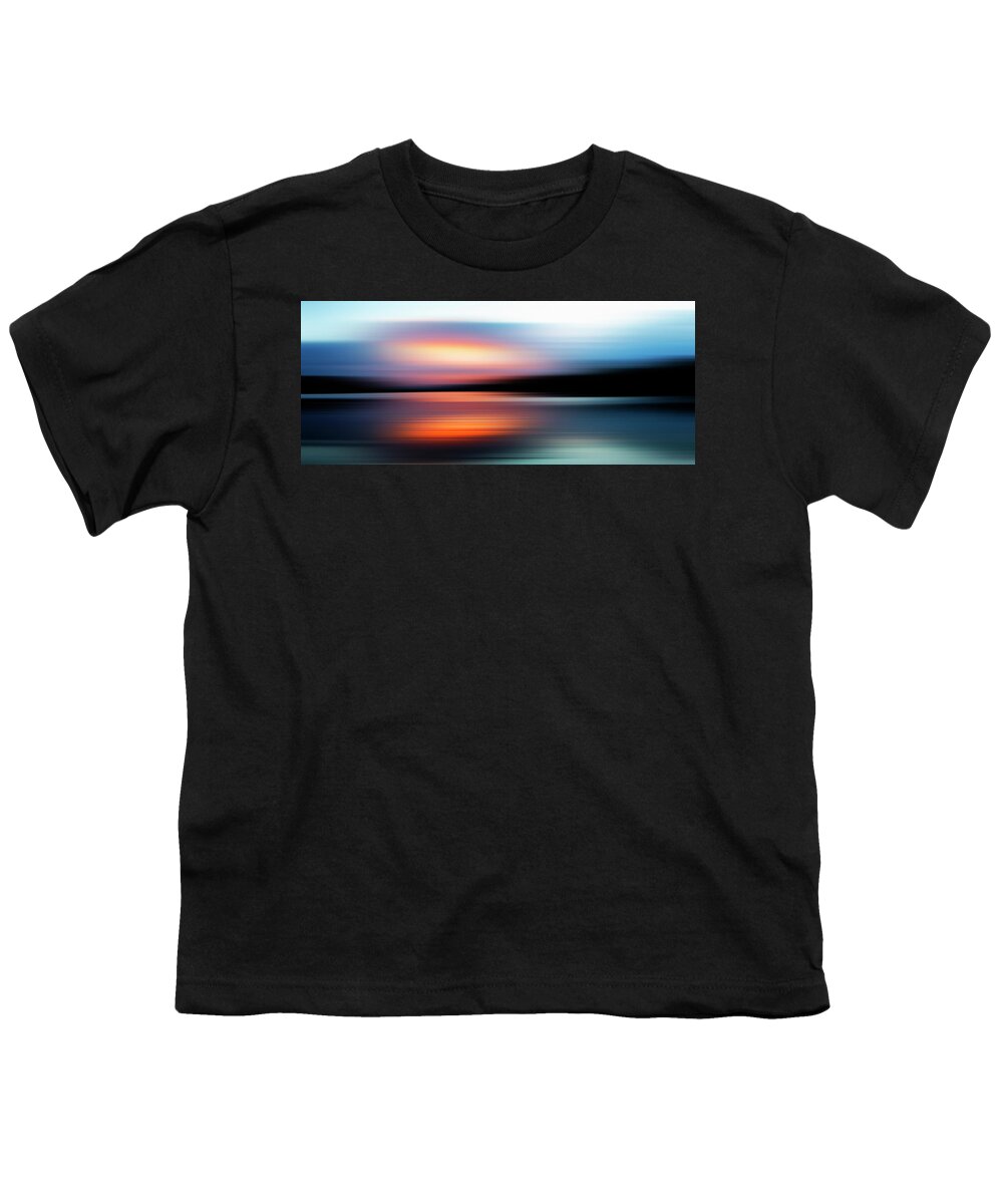 Abstract Youth T-Shirt featuring the photograph Defocused View Of Sunset Over Lake by Ikon Ikon Images