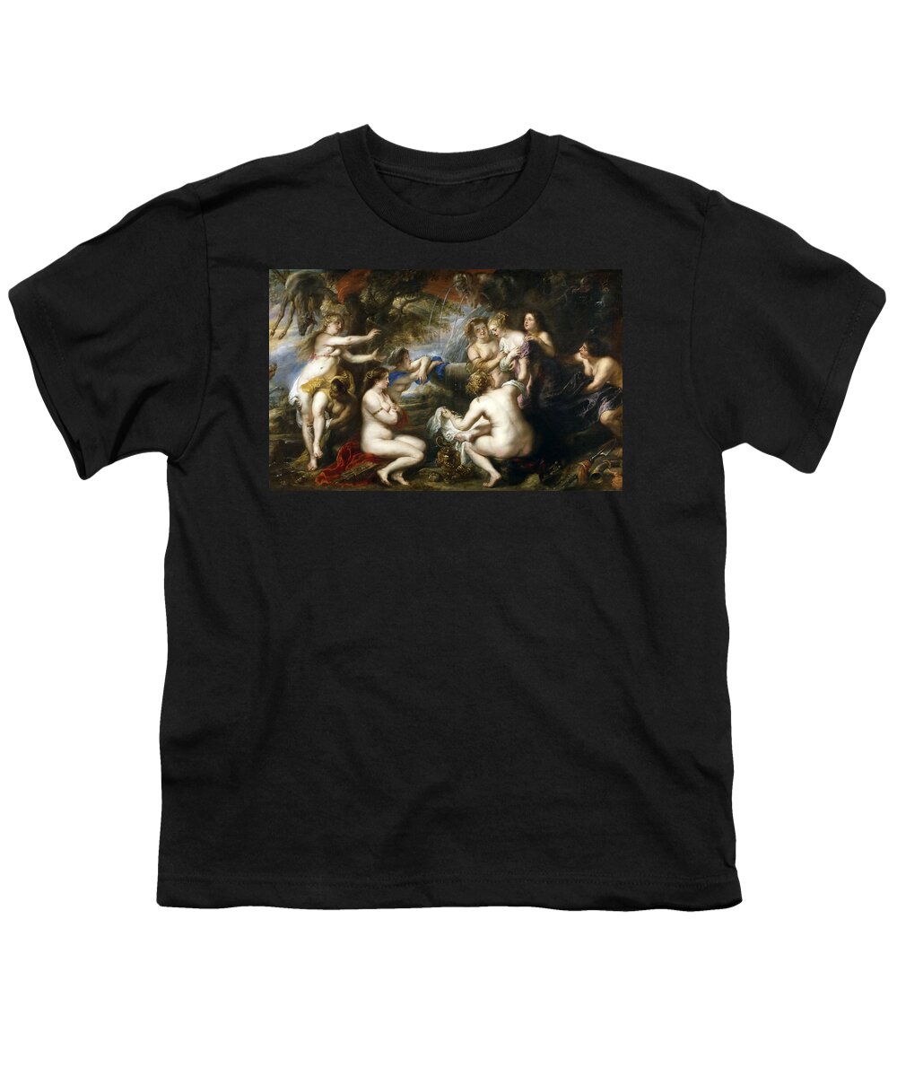 Peter Paul Rubens Youth T-Shirt featuring the painting Diana and Callisto by Peter Paul Rubens