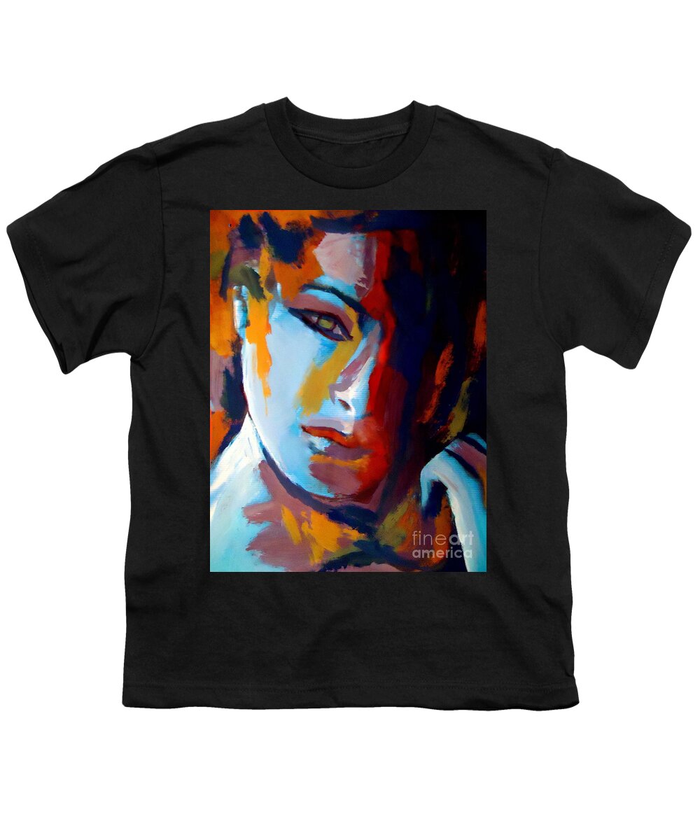 Art Youth T-Shirt featuring the painting Divided by Helena Wierzbicki