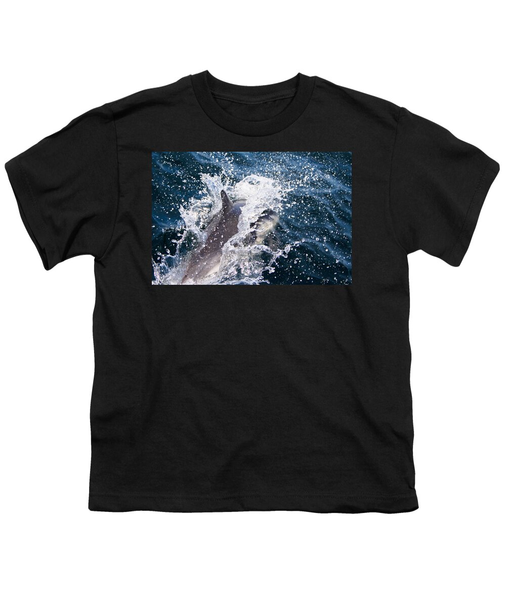 Animal Youth T-Shirt featuring the photograph Dolphin Splash by John Wadleigh