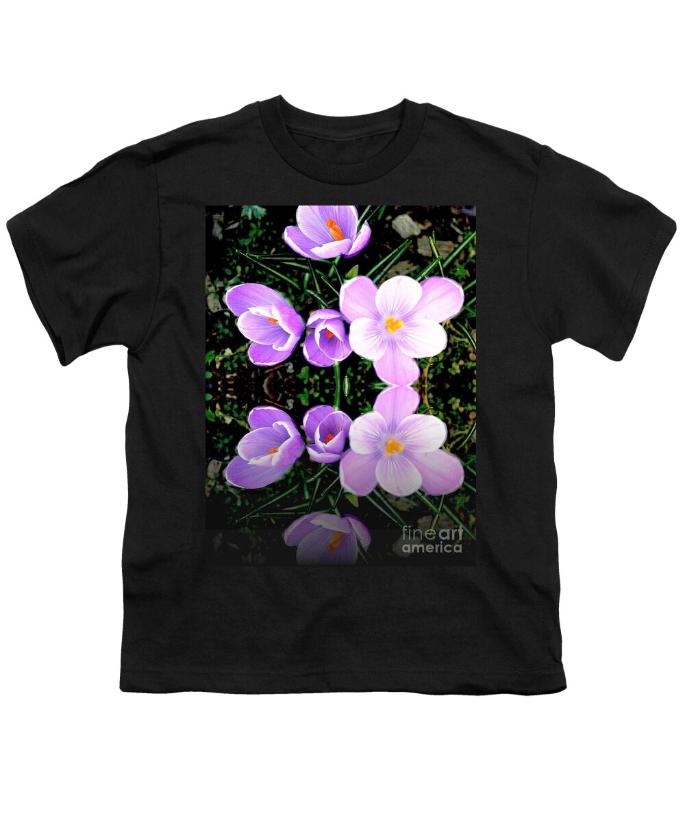 Crocus Youth T-Shirt featuring the photograph Double Delight by Judy Palkimas
