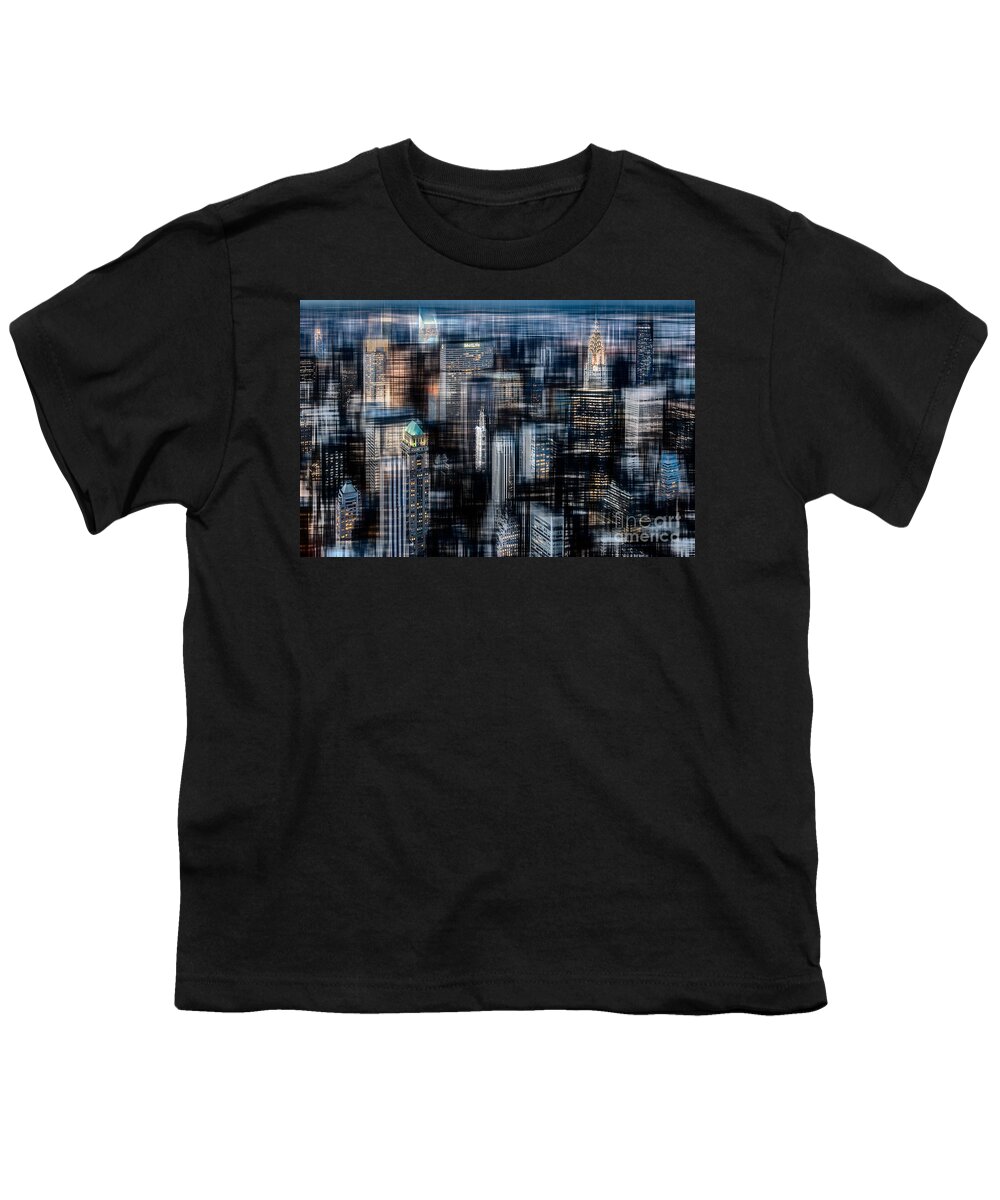 Nyc Youth T-Shirt featuring the photograph Downtown at night by Hannes Cmarits
