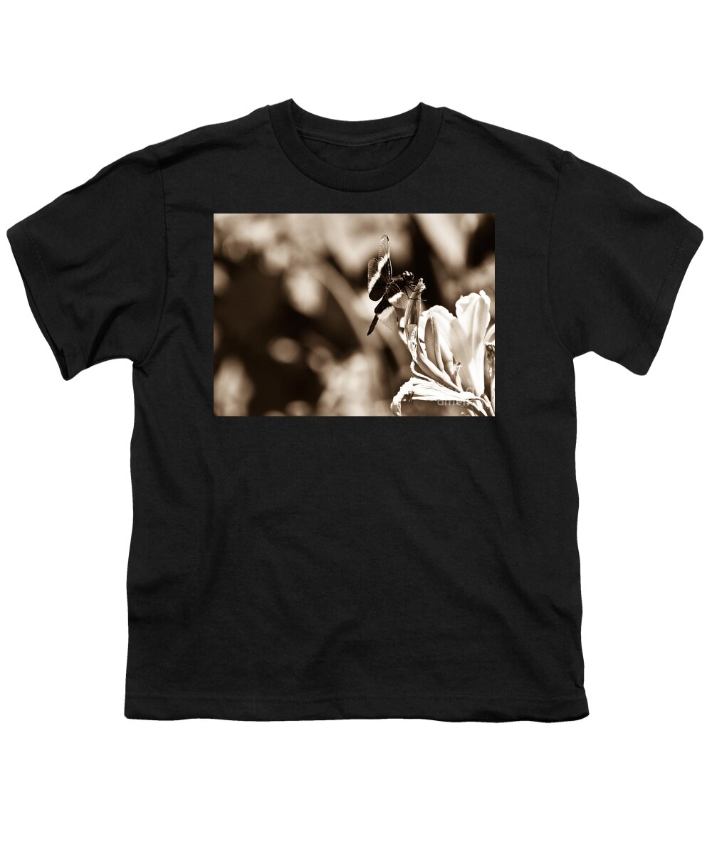 Widow Skimmer Youth T-Shirt featuring the photograph Dragonfly of Old by Cheryl Baxter