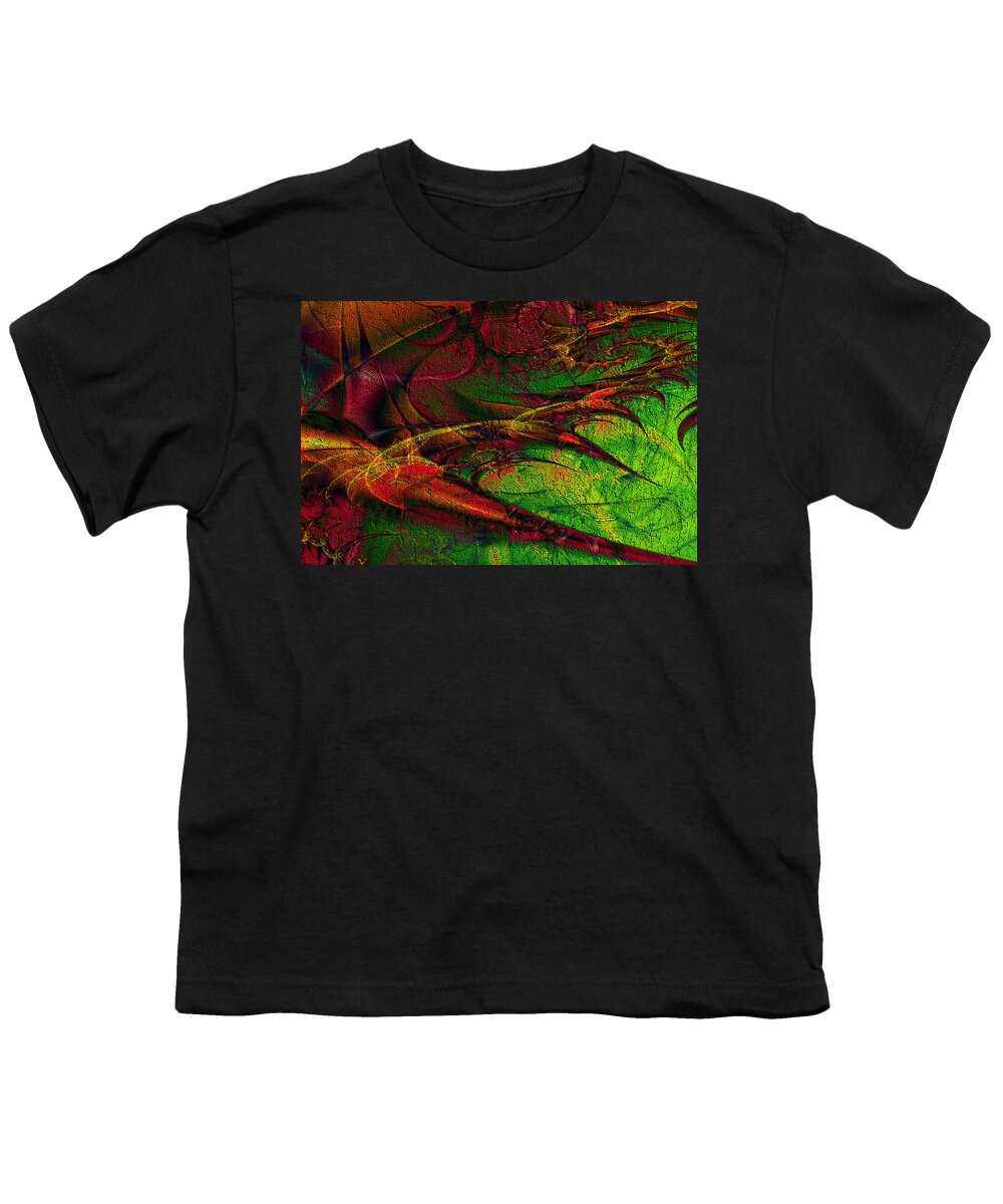 Dragons Youth T-Shirt featuring the digital art Dragons Lair by Kiki Art