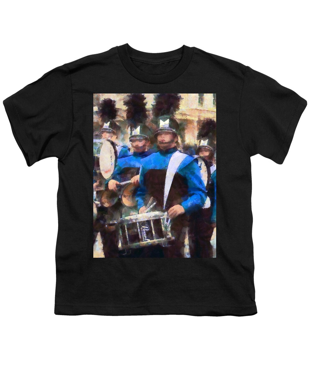 Band Youth T-Shirt featuring the photograph Drummers by Susan Savad