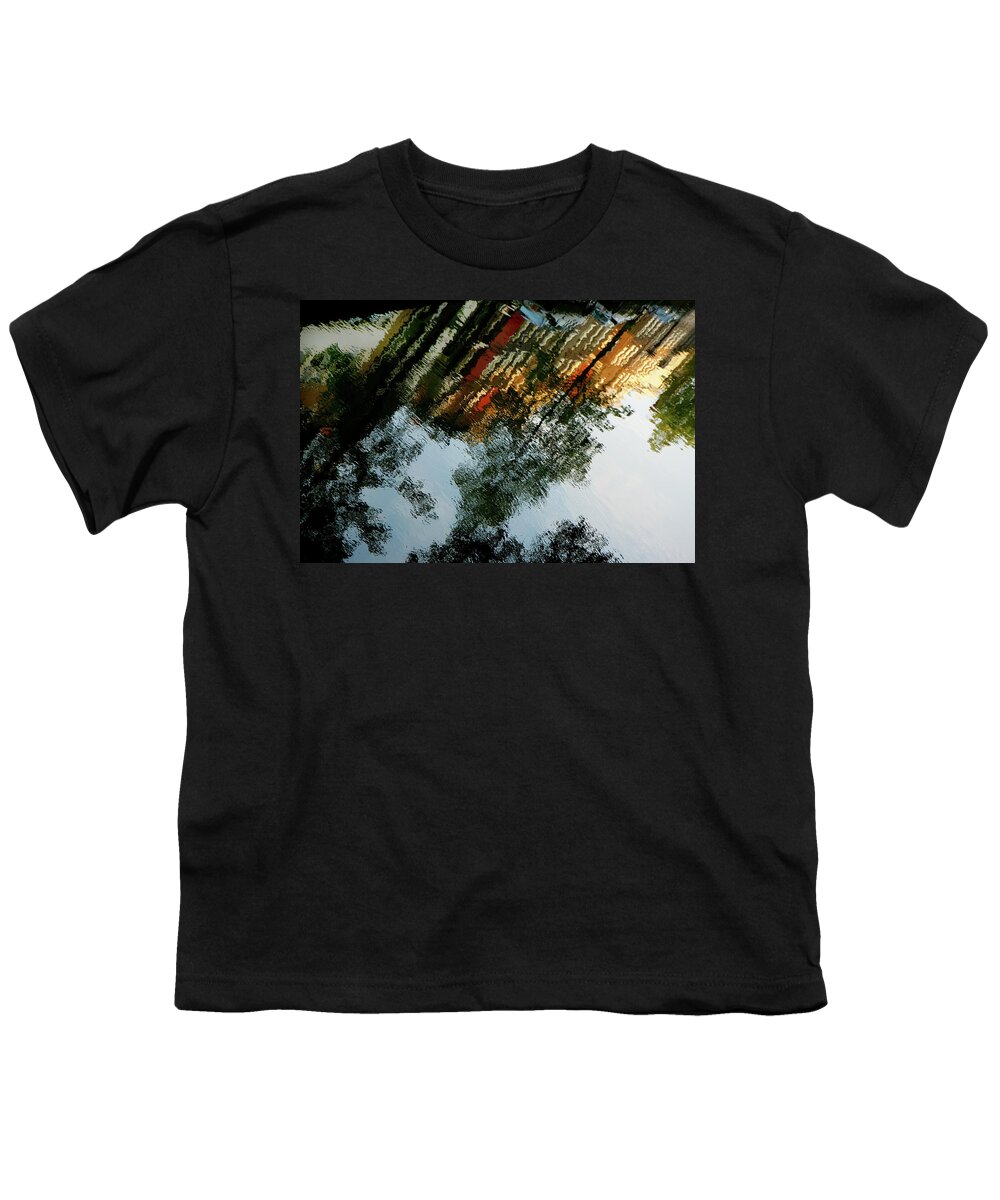 Kg Youth T-Shirt featuring the photograph Dutch Canal Reflection by KG Thienemann