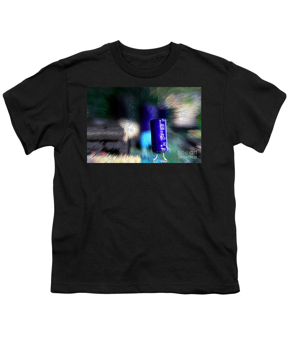 Capacitor Youth T-Shirt featuring the photograph Electronics by Michael Eingle