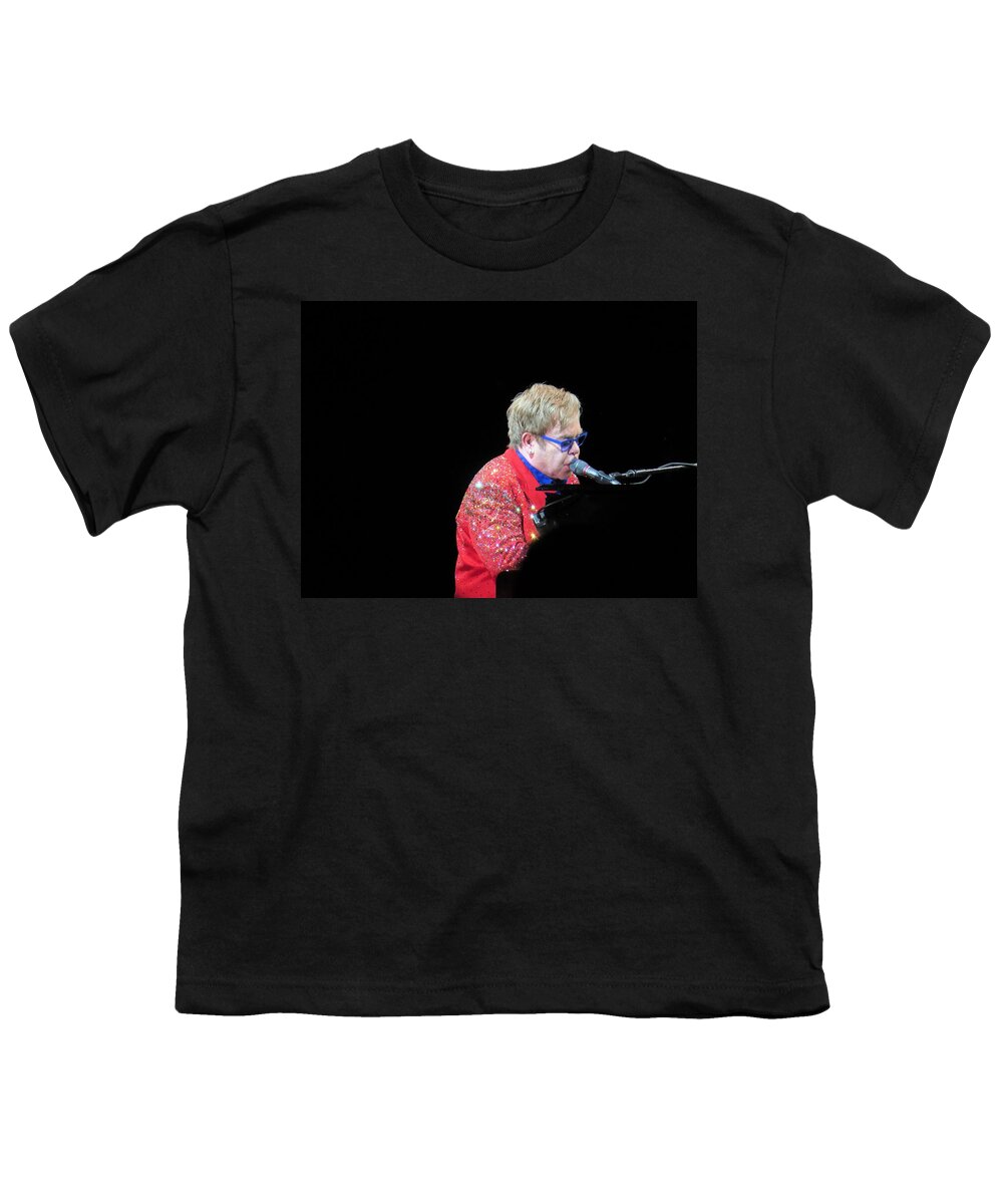 Singer Youth T-Shirt featuring the photograph Elton by Aaron Martens