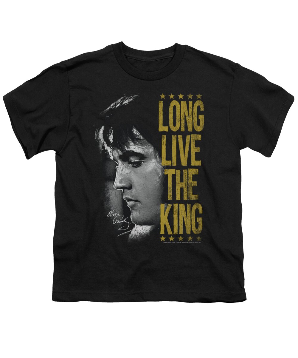 Music Youth T-Shirt featuring the digital art Elvis - Long Live The King by Brand A
