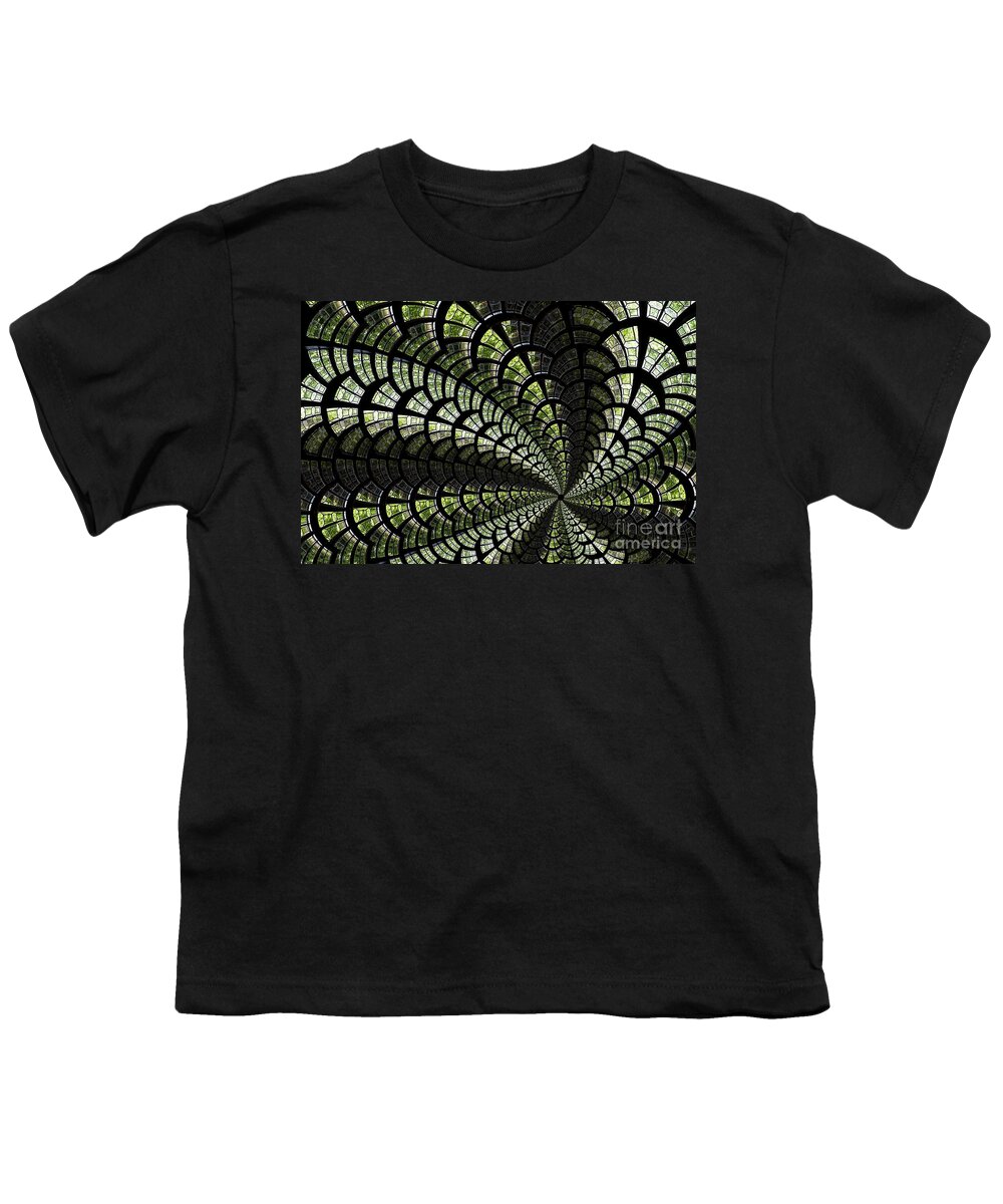 Abstract Youth T-Shirt featuring the photograph Emerald Whirl. by Clare Bambers