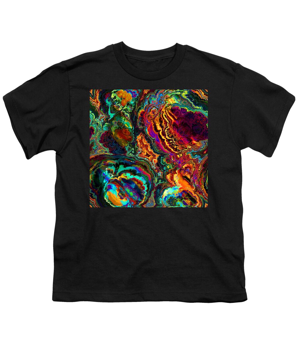 Enamel Youth T-Shirt featuring the digital art Enamel Abstract by Lilia D