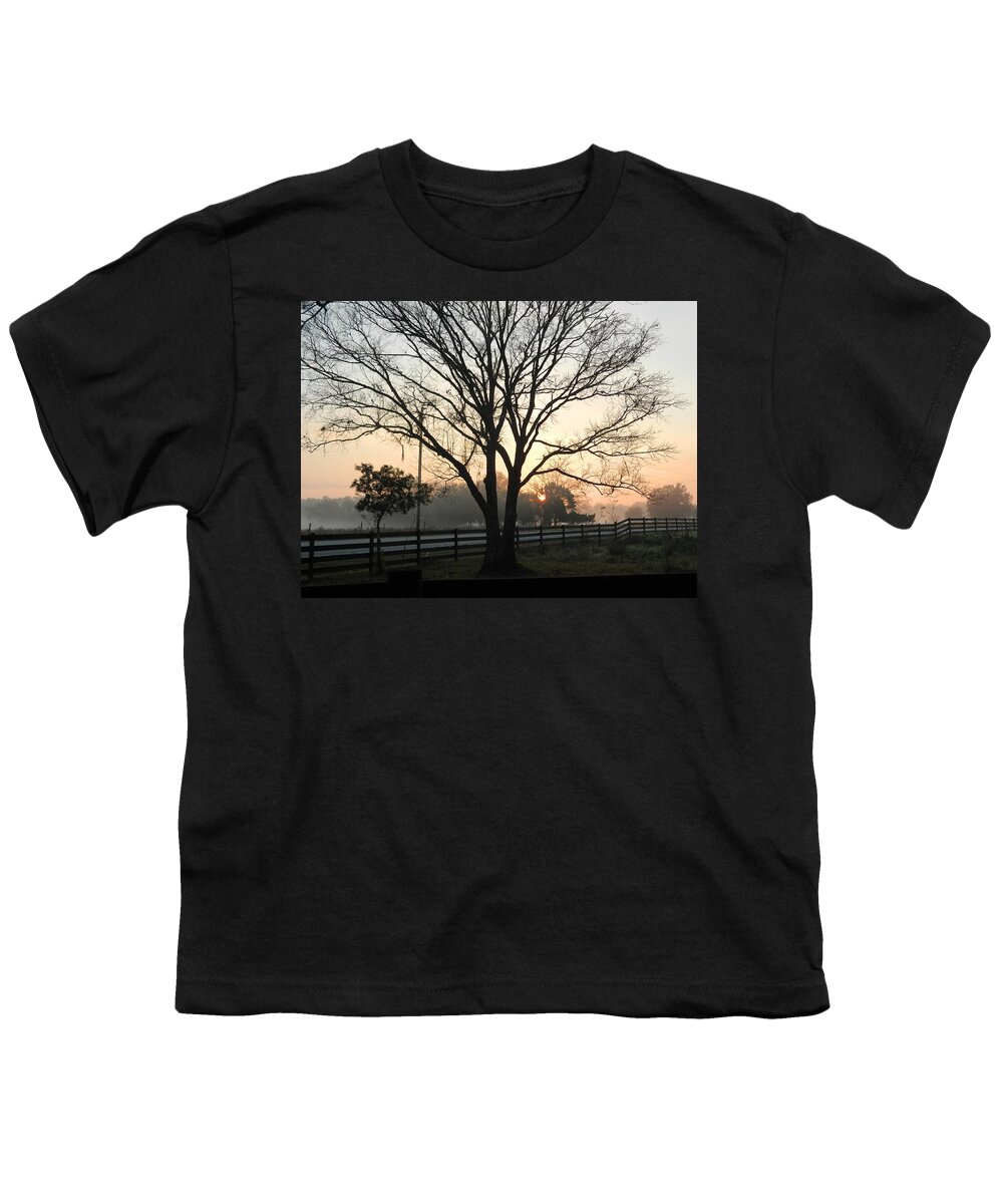 Sunrise Youth T-Shirt featuring the photograph Farm Sunrise by George Pedro