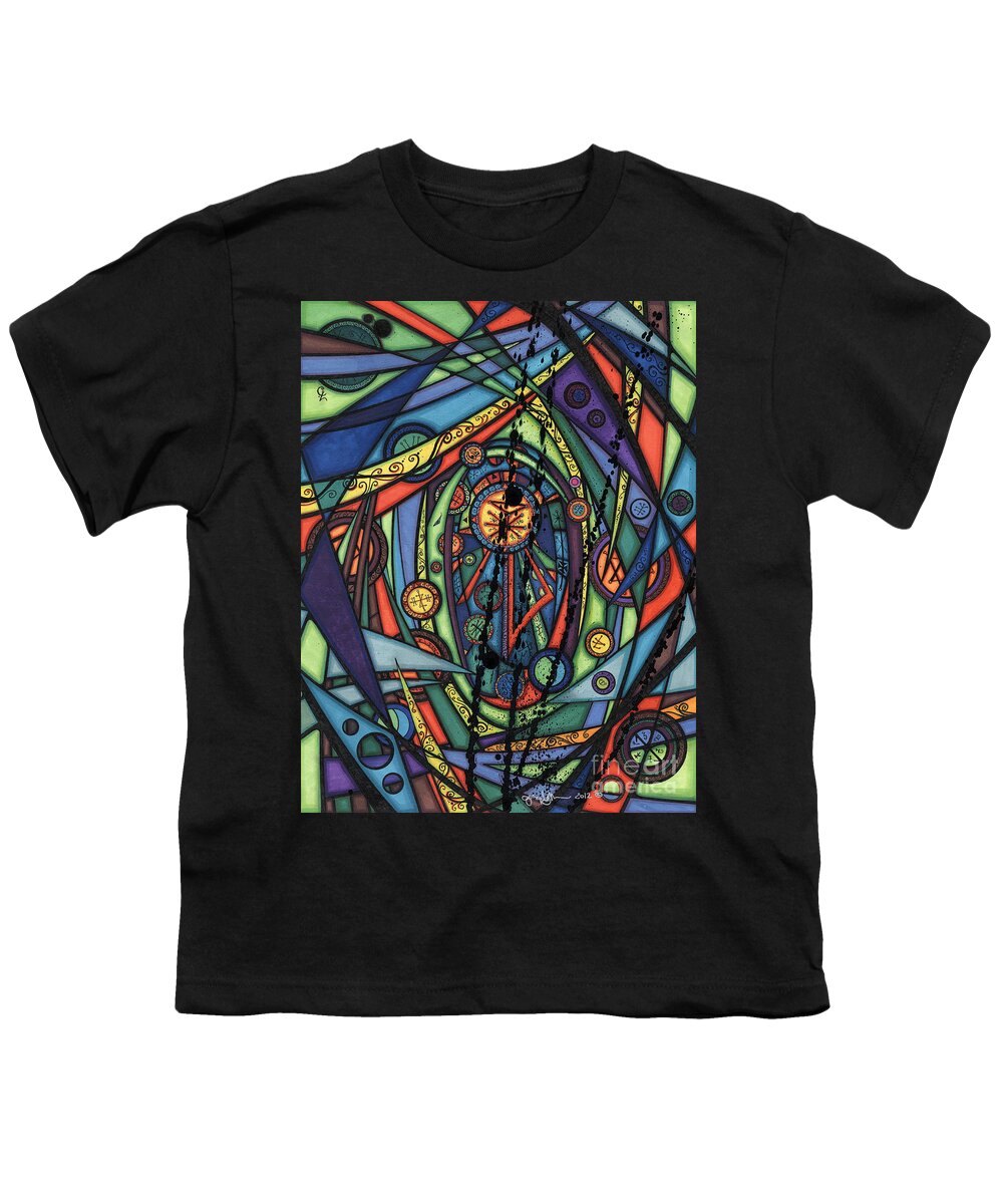 Female Youth T-Shirt featuring the drawing Female Spirituality by Joey Gonzalez
