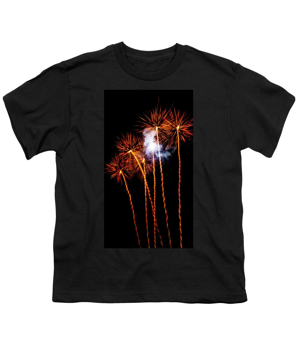 Fireworks Youth T-Shirt featuring the photograph Fire Dandelion Bouquet by Weston Westmoreland