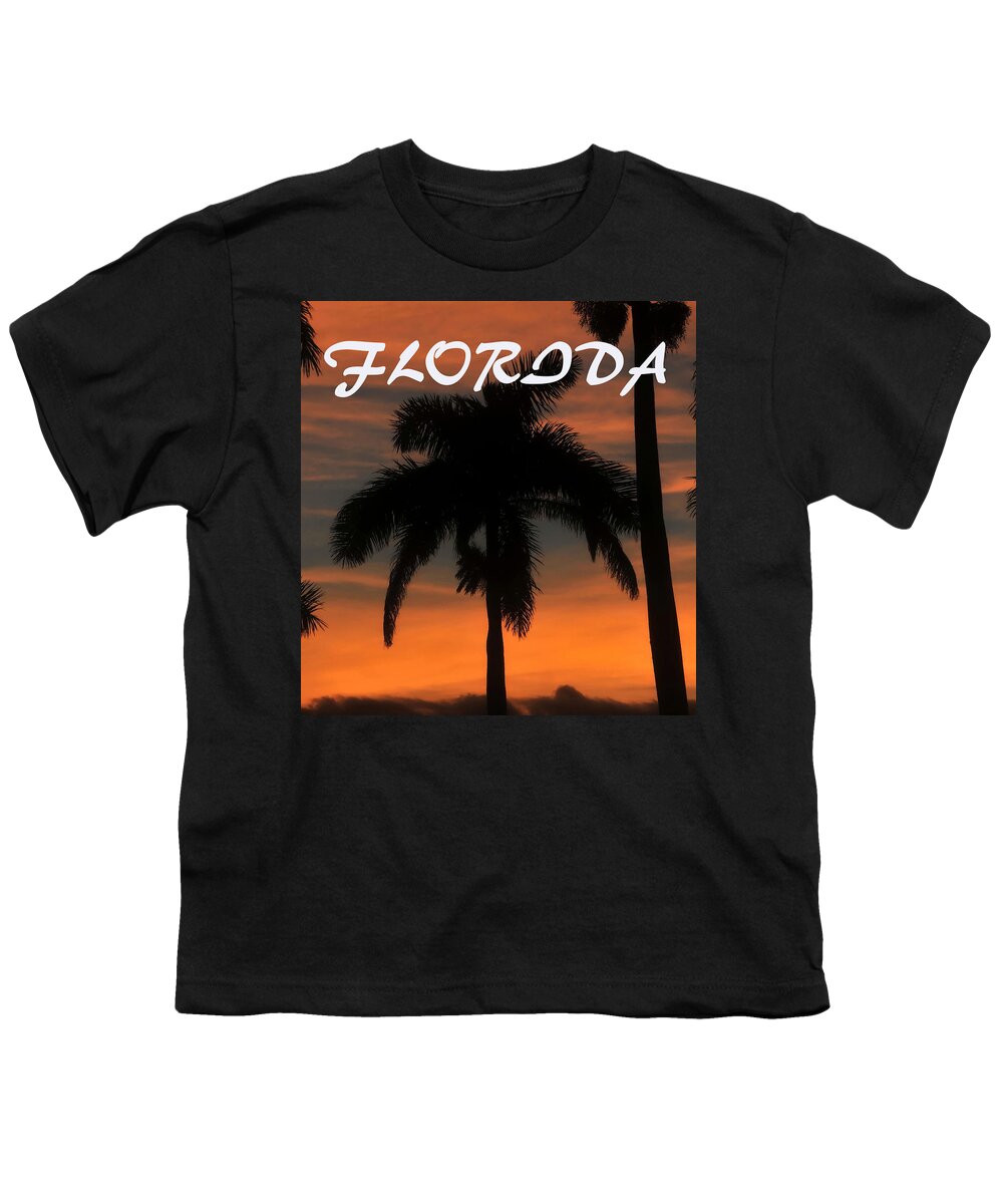 Florida Youth T-Shirt featuring the photograph Florida State royal palm 1 by David Lee Thompson