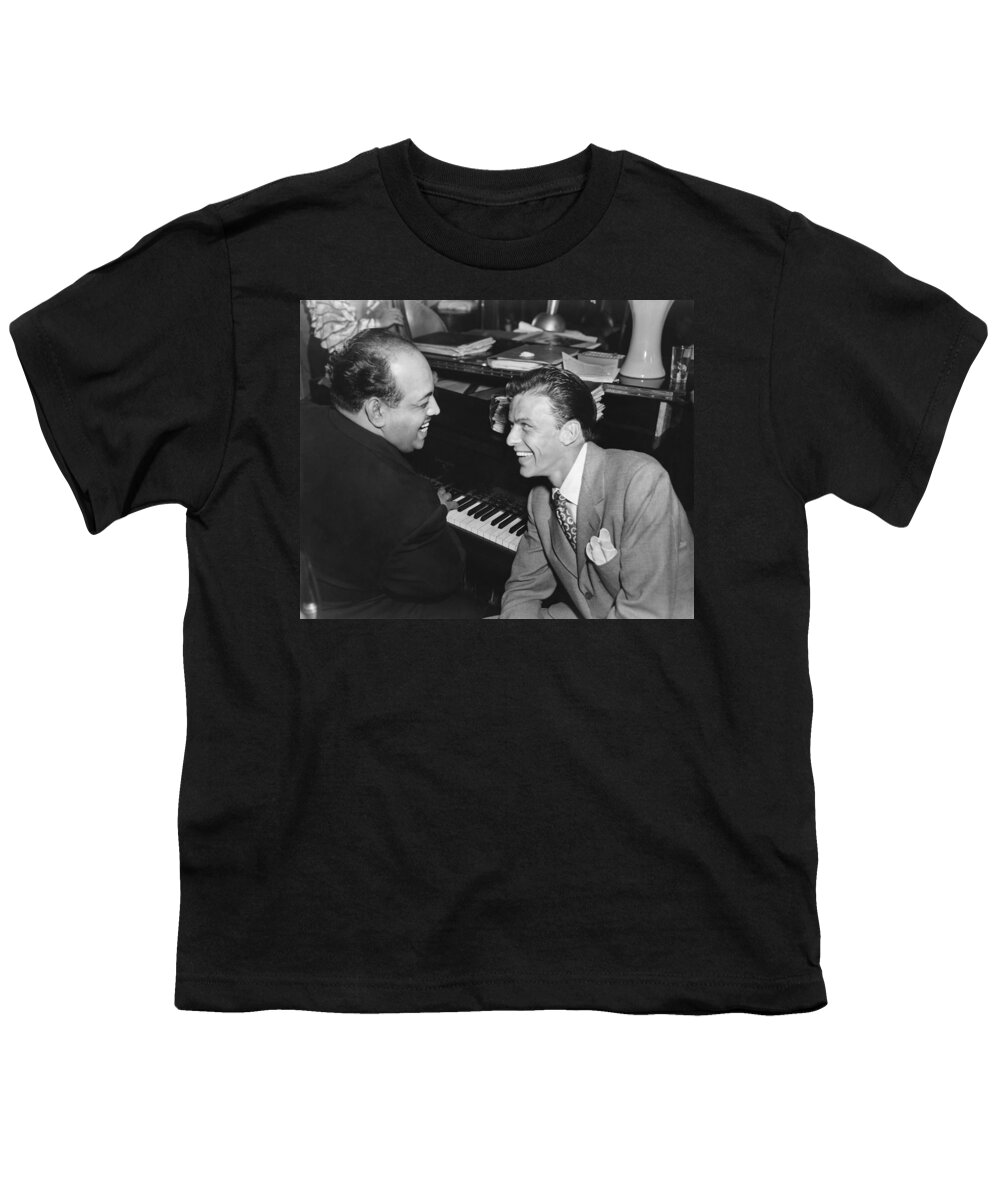1940's Youth T-Shirt featuring the photograph Frank Sinatra At Stork Club by Underwood Archives
